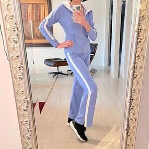 NILS Matching Set Hooded Jacket & Pants Tracksuit Set Blue Size S